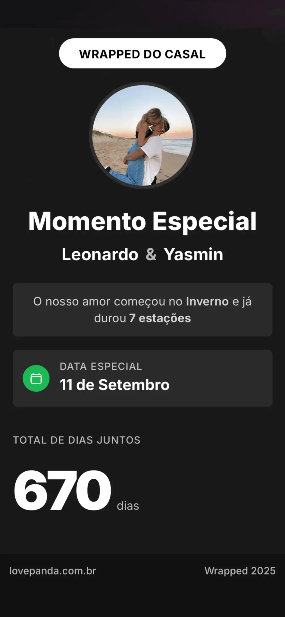 Wrapped do casal